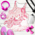 Australia Women Racerback Tank Breast Cancer Pink Ribbon - Marble Roses - Aussie Hoodie