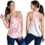 Australia Women Racerback Tank Breast Cancer Pink Ribbon - Marble Roses - Aussie Hoodie