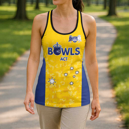 Australian ACT Lawn Bowls Custom Hollow Tank Top Aussie Minimalist Style - Aussie Hoodie