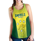 Australian Kangaroo Lawn Bowls Custom Women Racerback Tank Aussie Minimalist Style - Aussie Hoodie