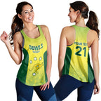 Australian Kangaroo Lawn Bowls Custom Women Racerback Tank Aussie Minimalist Style - Aussie Hoodie