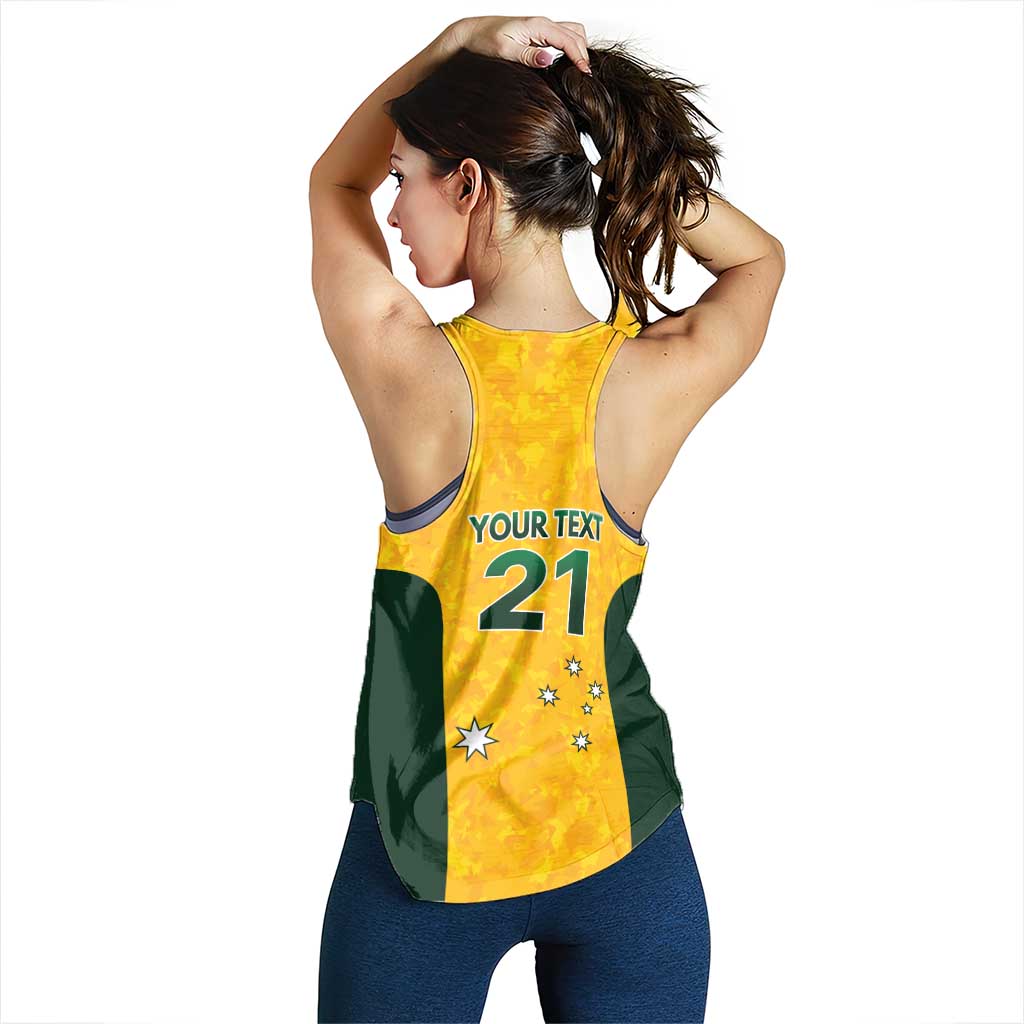 Australian Lawn Bowls Custom Women Racerback Tank Aussie Minimalist Style - Aussie Hoodie