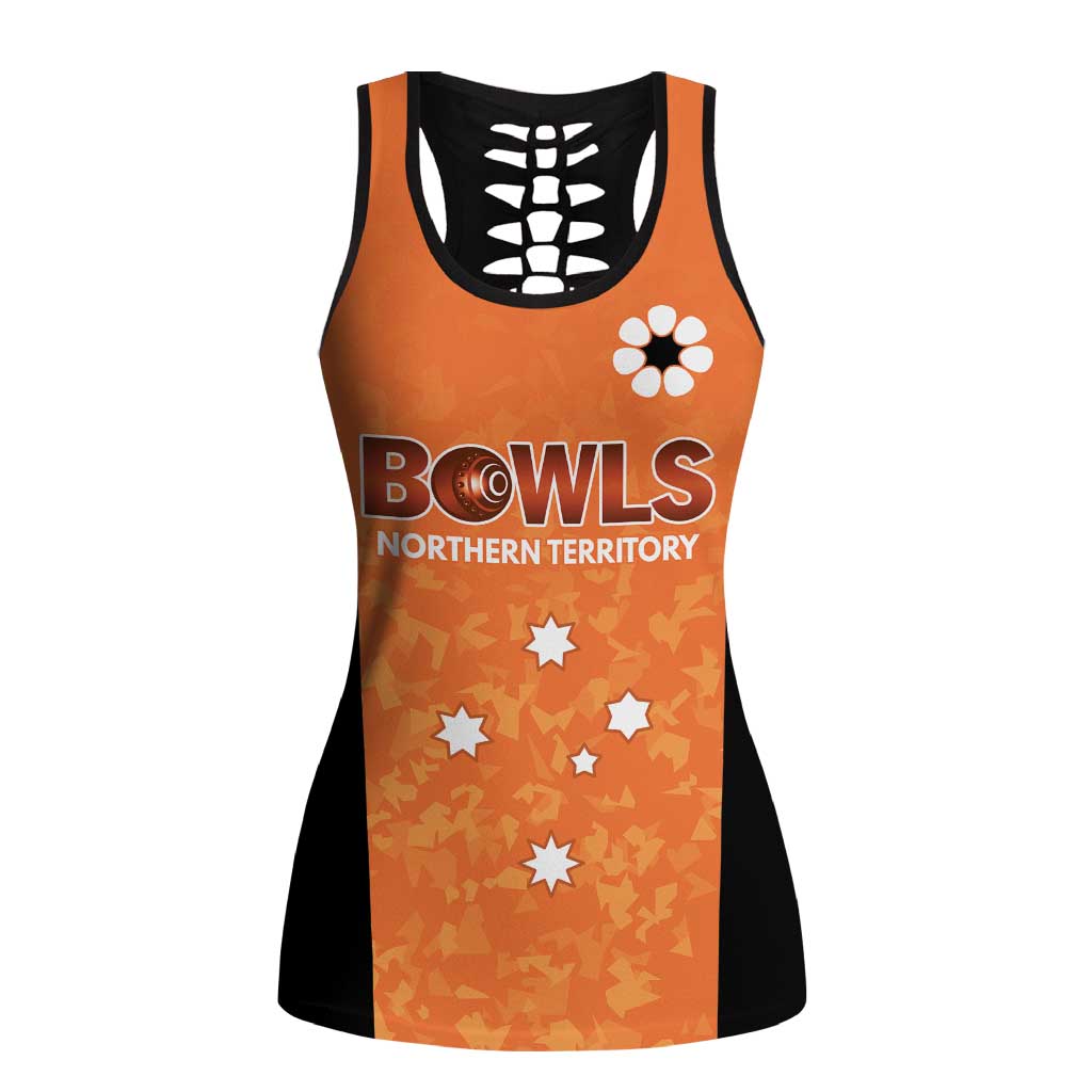 Australian Northern Territory Lawn Bowls Custom Hollow Tank Top Aussie Minimalist Style - Aussie Hoodie