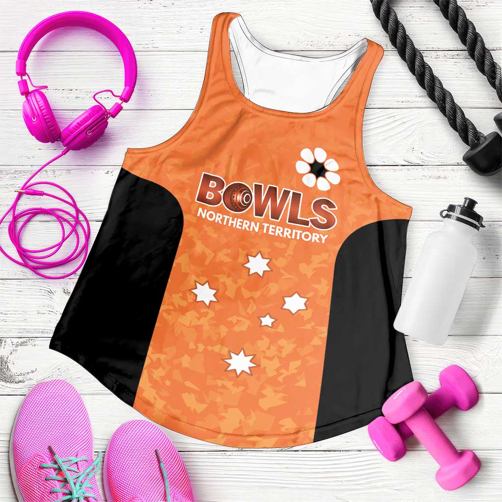 Australian Northern Territory Lawn Bowls Custom Women Racerback Tank Aussie Minimalist Style - Aussie Hoodie