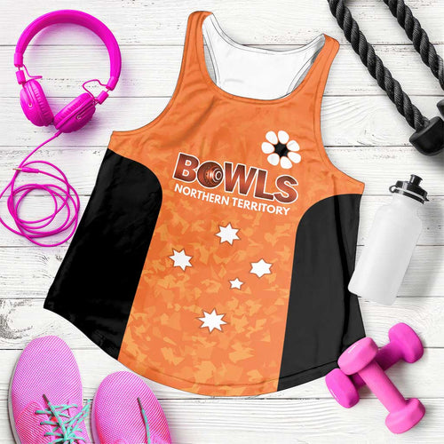 Australian Northern Territory Lawn Bowls Custom Women Racerback Tank Aussie Minimalist Style - Aussie Hoodie