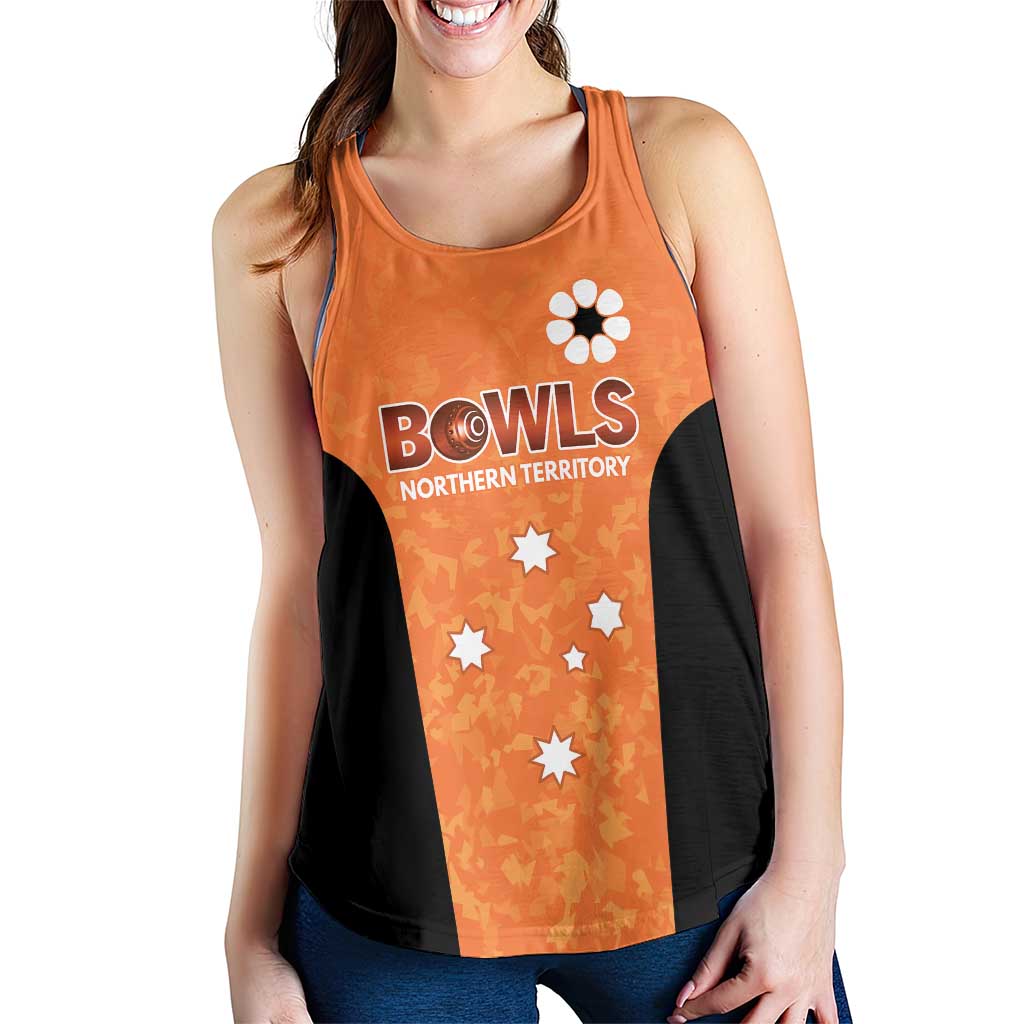 Australian Northern Territory Lawn Bowls Custom Women Racerback Tank Aussie Minimalist Style - Aussie Hoodie