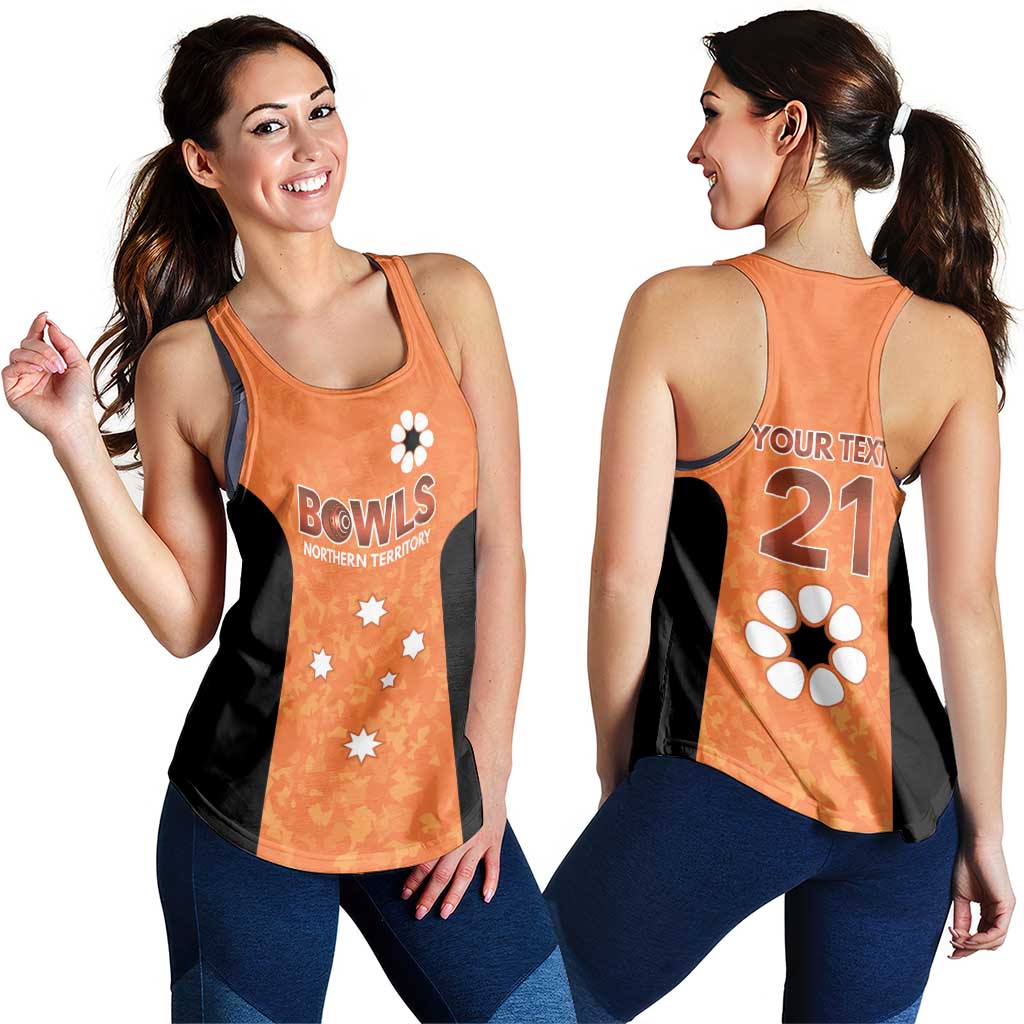 Australian Northern Territory Lawn Bowls Custom Women Racerback Tank Aussie Minimalist Style - Aussie Hoodie