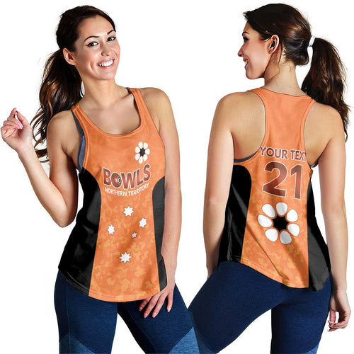 Australian Northern Territory Lawn Bowls Custom Women Racerback Tank Aussie Minimalist Style - Aussie Hoodie