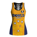 Australian South Australia Lawn Bowls Custom Hollow Tank Top Aussie Minimalist Style - Aussie Hoodie