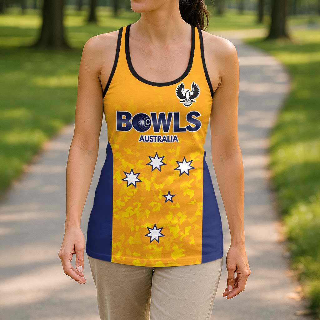Australian South Australia Lawn Bowls Custom Hollow Tank Top Aussie Minimalist Style - Aussie Hoodie