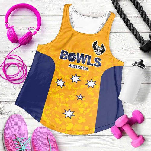 Australian South Australia Lawn Bowls Custom Women Racerback Tank Aussie Minimalist Style - Aussie Hoodie