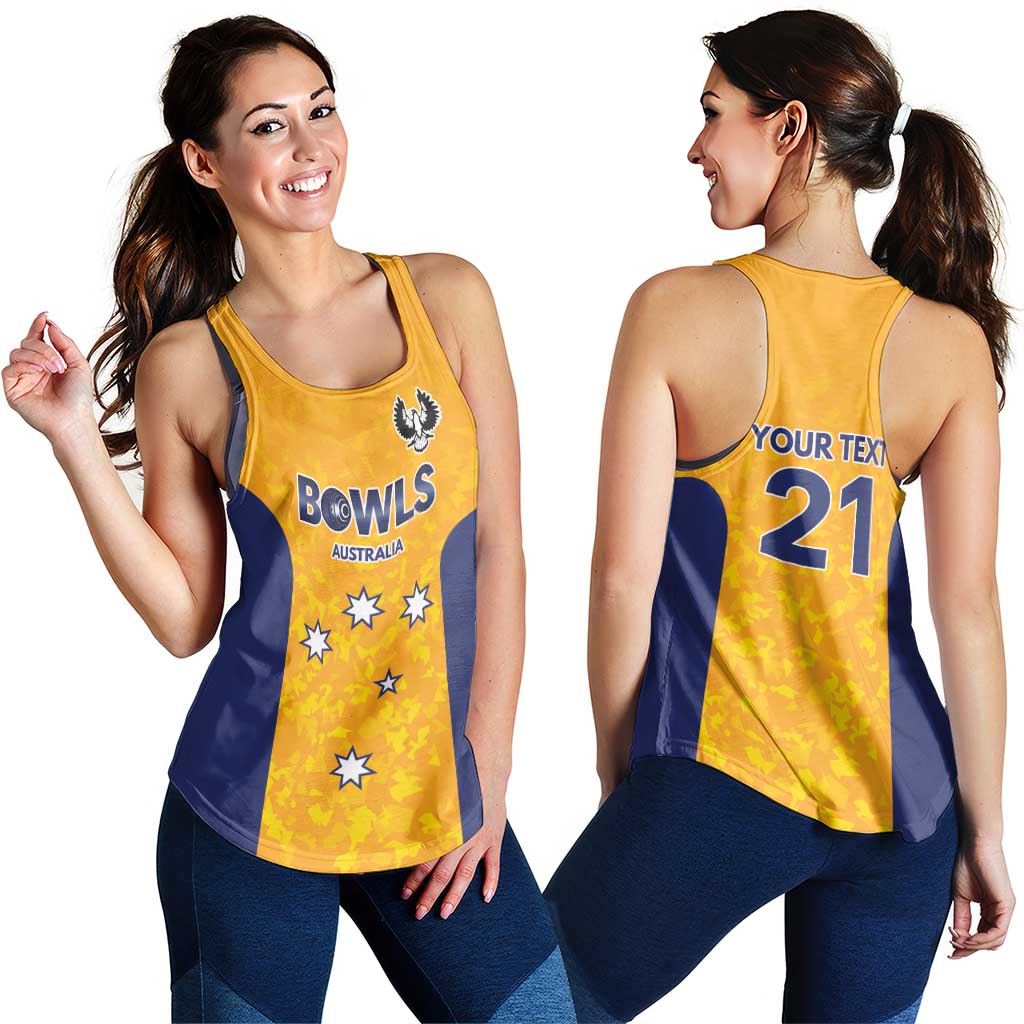 Australian South Australia Lawn Bowls Custom Women Racerback Tank Aussie Minimalist Style - Aussie Hoodie