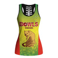 Australian Tasmania Lawn Bowls Custom Hollow Tank Top Aussie Minimalist Style - Aussie Hoodie