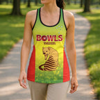 Australian Tasmania Lawn Bowls Custom Hollow Tank Top Aussie Minimalist Style - Aussie Hoodie