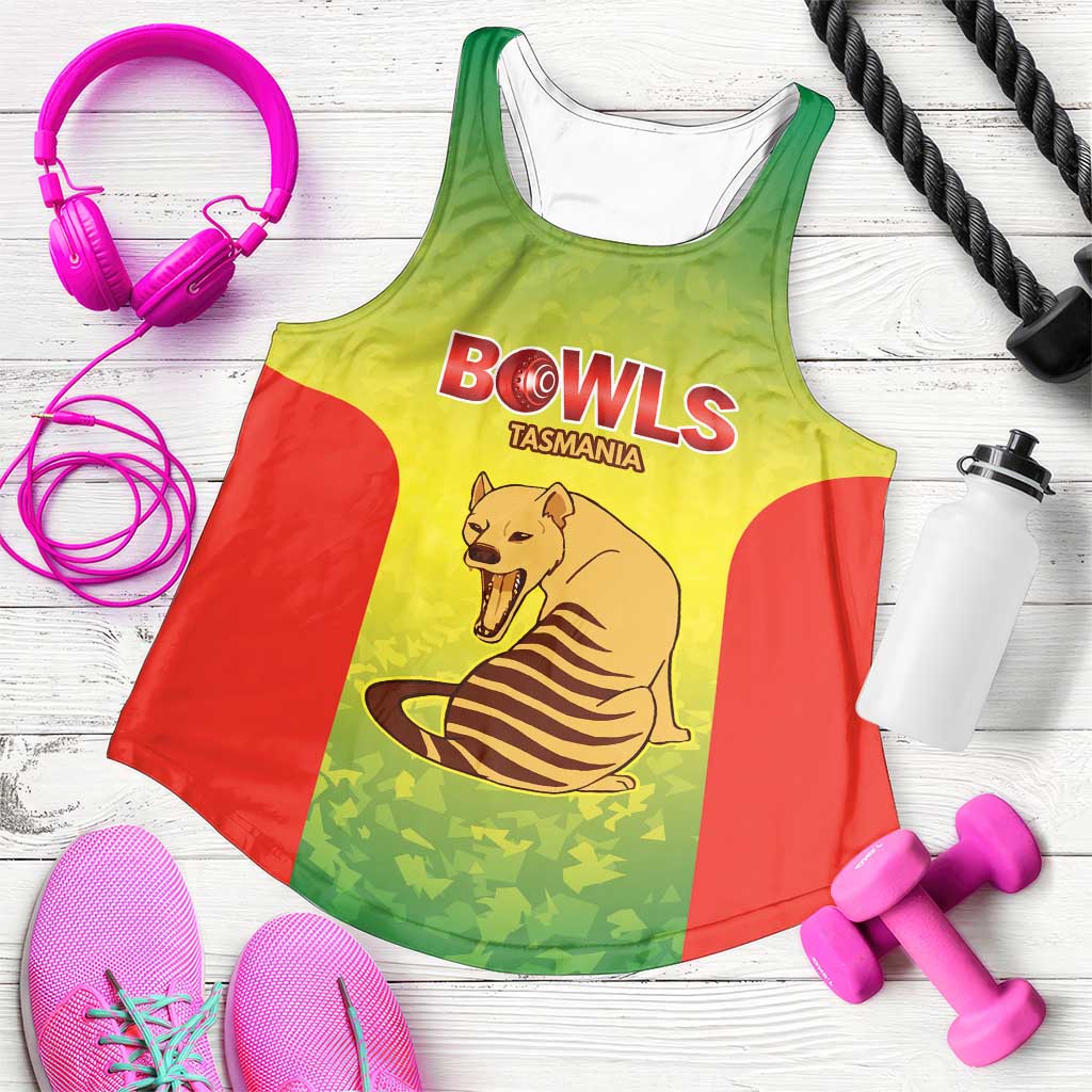 Australian Tasmania Lawn Bowls Custom Women Racerback Tank Aussie Minimalist Style - Aussie Hoodie