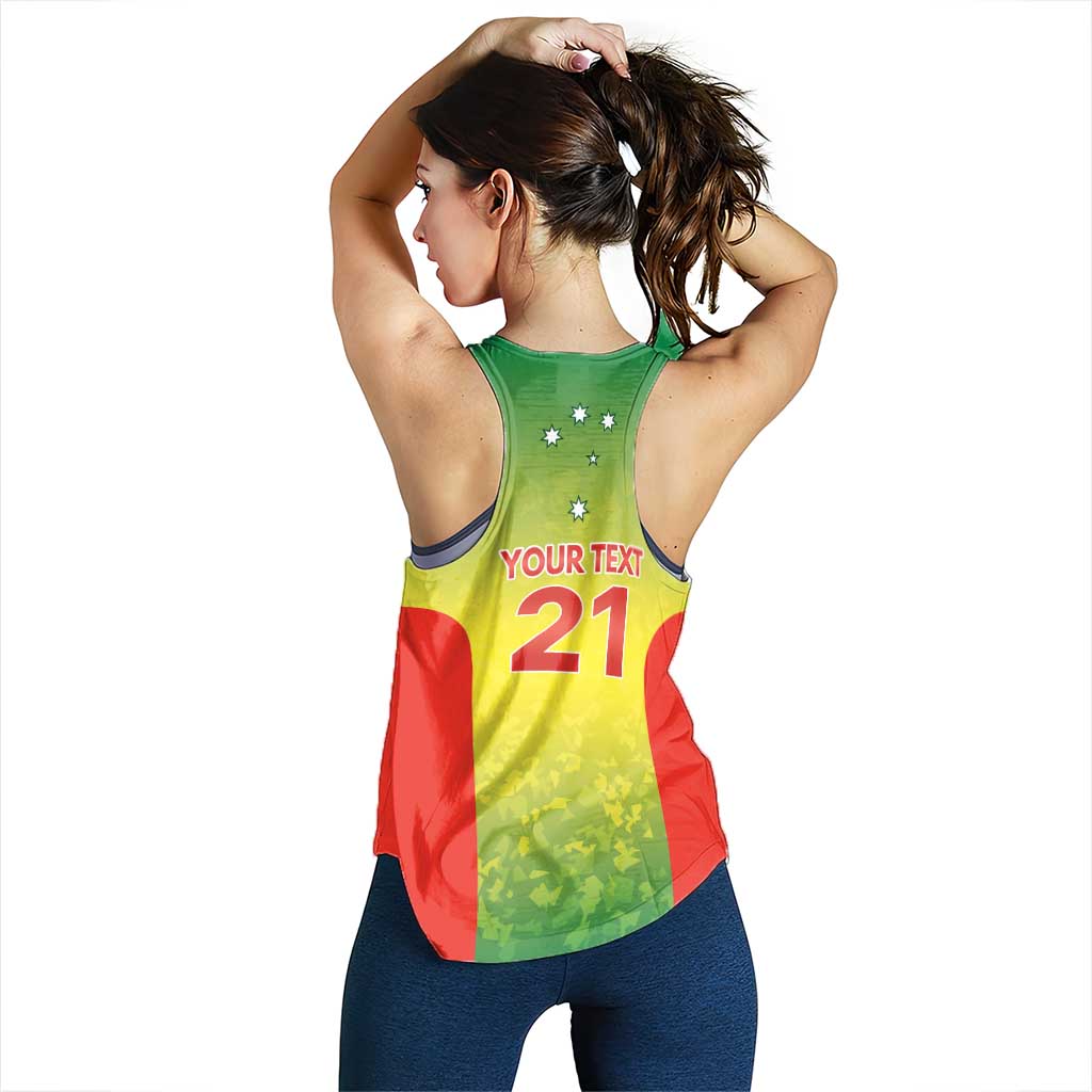 Australian Tasmania Lawn Bowls Custom Women Racerback Tank Aussie Minimalist Style - Aussie Hoodie
