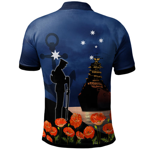 Custom Australia Royal Navy Polo Shirt - Australian Navy Anzac Blue