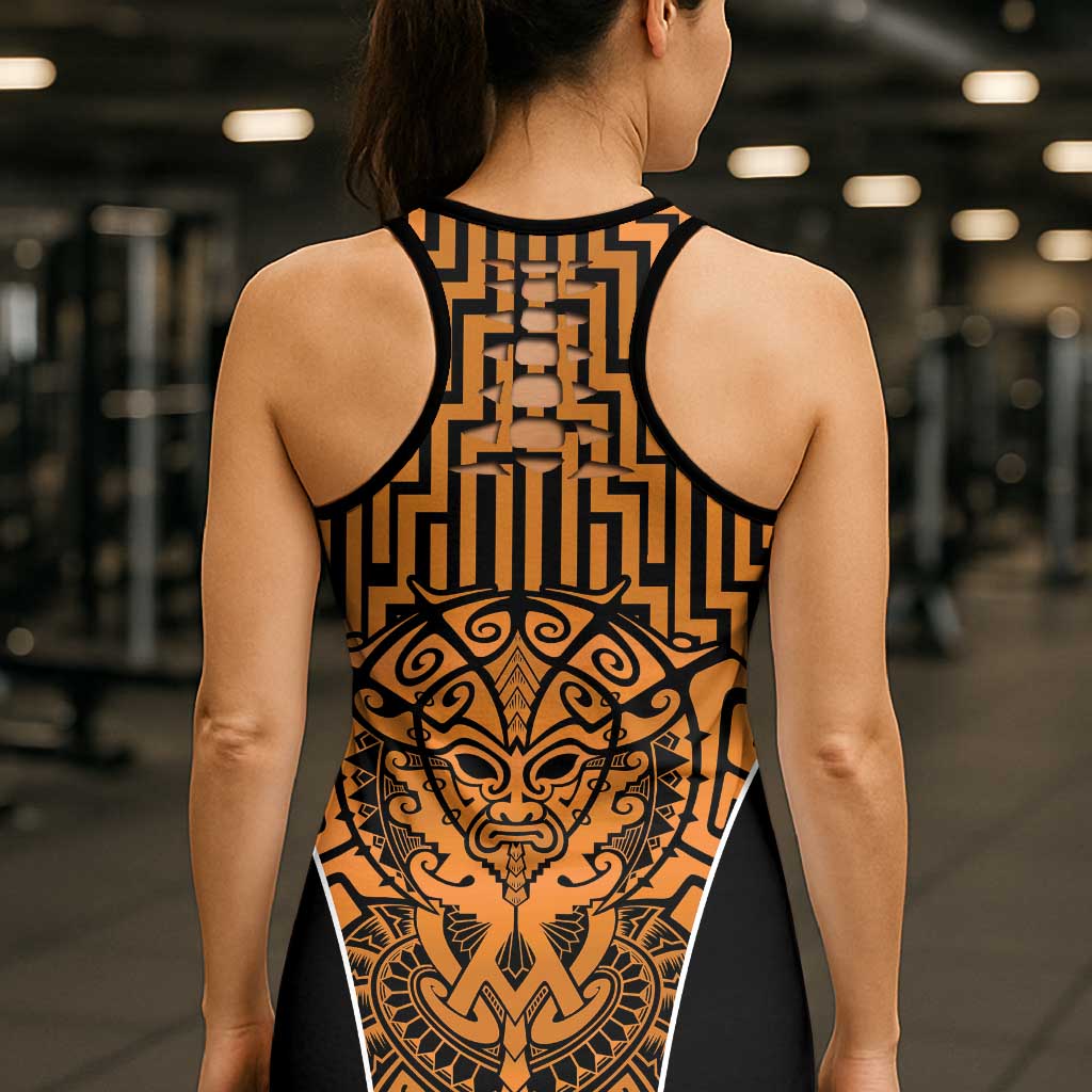 Basketball New Zealand Hollow Tank Top Gold Maori Ta Moko Indigenous - Aussie Hoodie