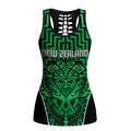 Basketball New Zealand Hollow Tank Top Green Maori Ta Moko Indigenous - Aussie Hoodie
