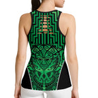 Basketball New Zealand Hollow Tank Top Green Maori Ta Moko Indigenous - Aussie Hoodie