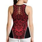 Basketball New Zealand Hollow Tank Top Red Maori Ta Moko Indigenous - Aussie Hoodie