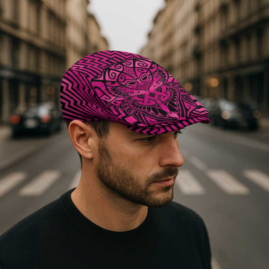 Basketball New Zealand Jeff Hat Pink Maori Ta Moko Indigenous - Aussie Hoodie