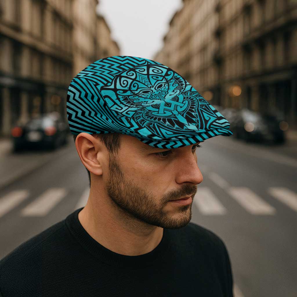 Basketball New Zealand Jeff Hat Teal Maori Ta Moko Indigenous - Aussie Hoodie