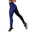 Basketball New Zealand Leggings Blue Maori Ta Moko Indigenous - Aussie Hoodie