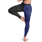 Basketball New Zealand Leggings Blue Maori Ta Moko Indigenous - Aussie Hoodie