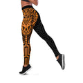 Basketball New Zealand Leggings Gold Maori Ta Moko Indigenous - Aussie Hoodie
