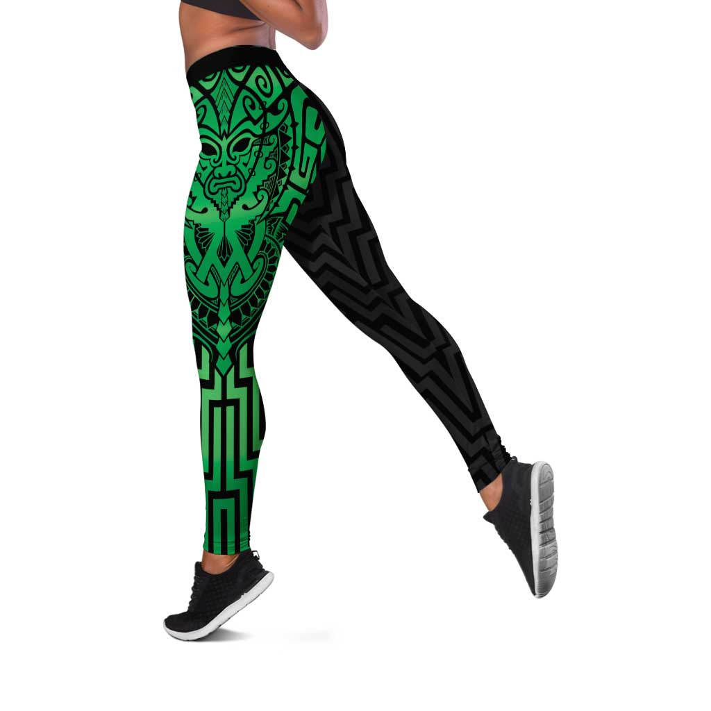 Basketball New Zealand Leggings Green Maori Ta Moko Indigenous - Aussie Hoodie