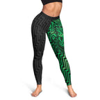 Basketball New Zealand Leggings Green Maori Ta Moko Indigenous - Aussie Hoodie