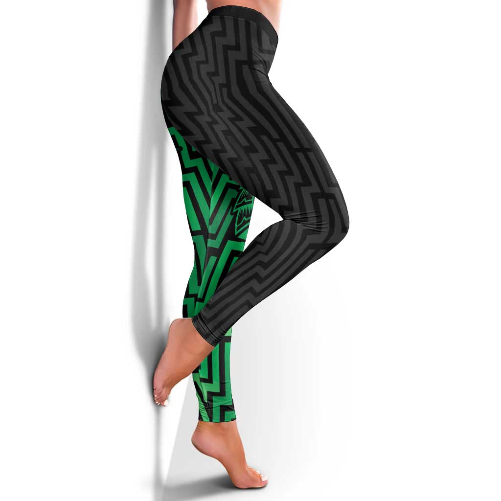 Basketball New Zealand Leggings Green Maori Ta Moko Indigenous - Aussie Hoodie