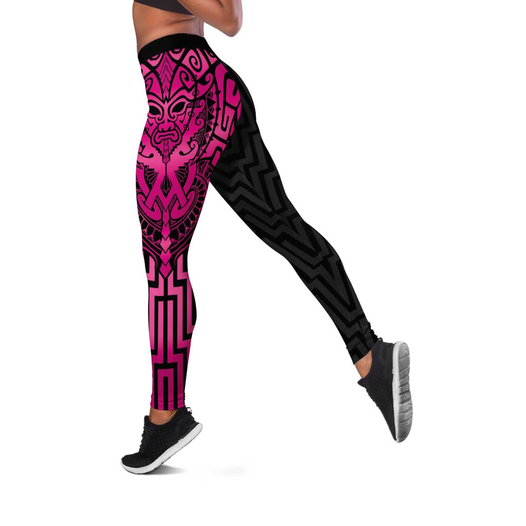 Basketball New Zealand Leggings Pink Maori Ta Moko Indigenous - Aussie Hoodie