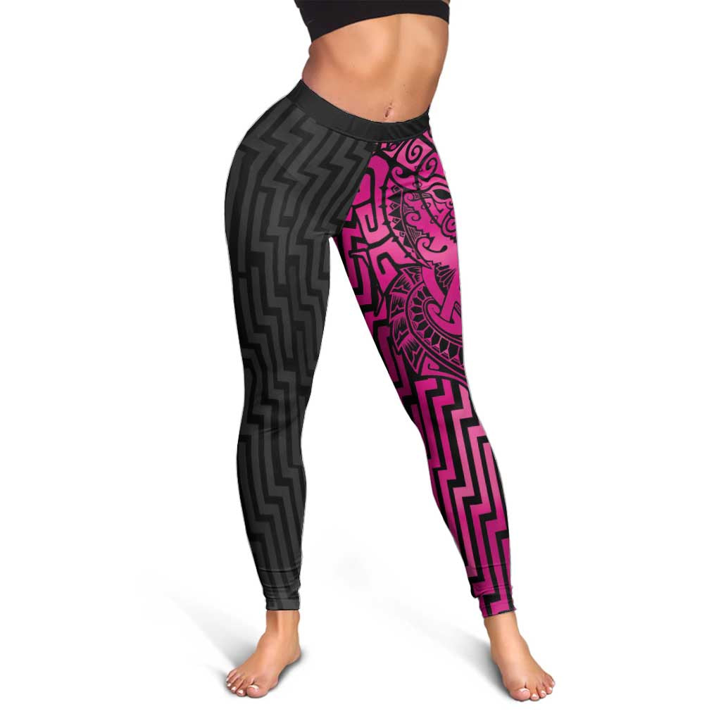 Basketball New Zealand Leggings Pink Maori Ta Moko Indigenous - Aussie Hoodie