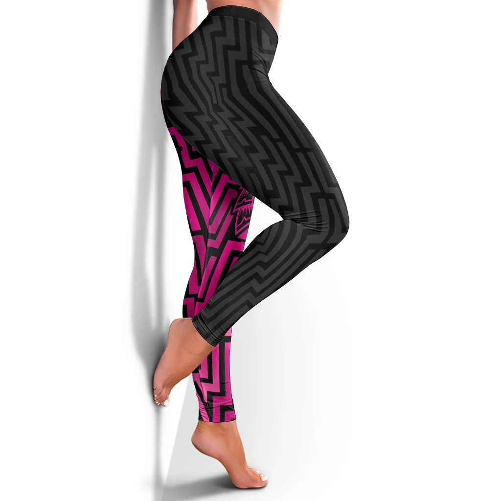 Basketball New Zealand Leggings Pink Maori Ta Moko Indigenous - Aussie Hoodie