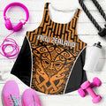 Basketball New Zealand Women Racerback Tank Gold Maori Ta Moko Indigenous - Aussie Hoodie