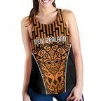 Basketball New Zealand Women Racerback Tank Gold Maori Ta Moko Indigenous - Aussie Hoodie