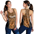 Basketball New Zealand Women Racerback Tank Gold Maori Ta Moko Indigenous - Aussie Hoodie