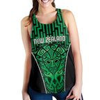 Basketball New Zealand Women Racerback Tank Green Maori Ta Moko Indigenous - Aussie Hoodie