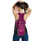Basketball New Zealand Women Racerback Tank Pink Maori Ta Moko Indigenous - Aussie Hoodie