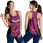 Basketball New Zealand Women Racerback Tank Pink Maori Ta Moko Indigenous - Aussie Hoodie