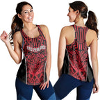 Basketball New Zealand Women Racerback Tank Red Maori Ta Moko Indigenous - Aussie Hoodie