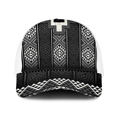 Black Taniko Aotearoa Baseball Net Cap Niho Taniwha Mix Poutama - Aussie Hoodie