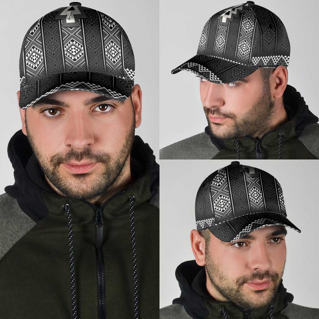 Black Taniko Aotearoa Classic Cap Niho Taniwha Mix Poutama LT14