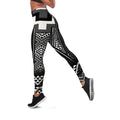 Black Taniko Aotearoa Leggings Niho Taniwha Mix Poutama