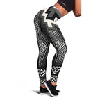Black Taniko Aotearoa Leggings Niho Taniwha Mix Poutama
