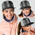 Black Taniko Aotearoa Mesh Trucker Cap Niho Taniwha Mix Poutama - Aussie Hoodie