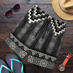 Black Taniko Aotearoa Shorts for Men Niho Taniwha Mix Poutama