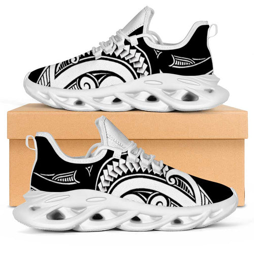 Black White New Zealand Puhoro Ta Moko Clunky Sneakers